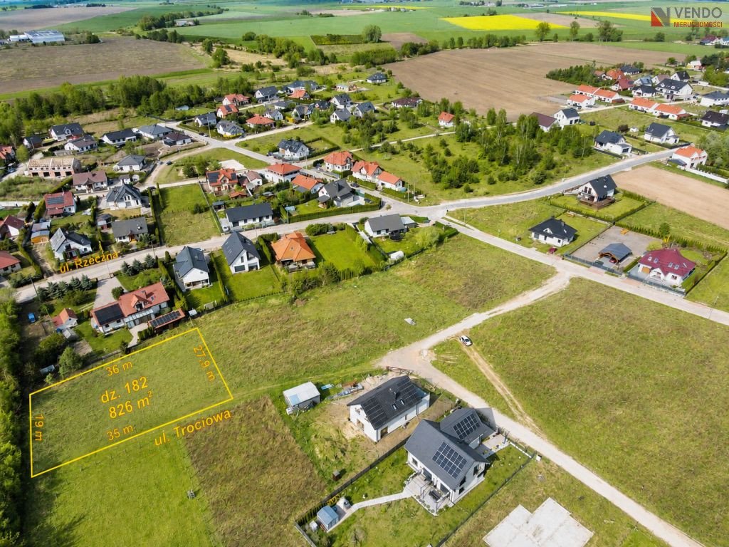 Zapraszam do zakupu działki 825 m² w Pobiedziskach blisko jeziora Pobiedziska, Trociowa  826m2 Foto 1