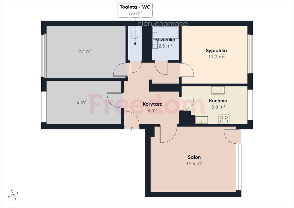 Mieszkanie czteropokojowe  na sprzedaż Warszawa, Bielany, Chomiczówka, Josepha Conrada  68m2 Foto 1