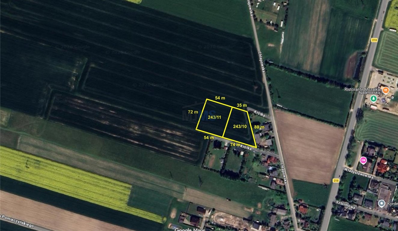 Unikatowa działka 3800 m² z widokiem na Zatokę Pucką Swarzewo, Krótka  3 800m2 Foto 1