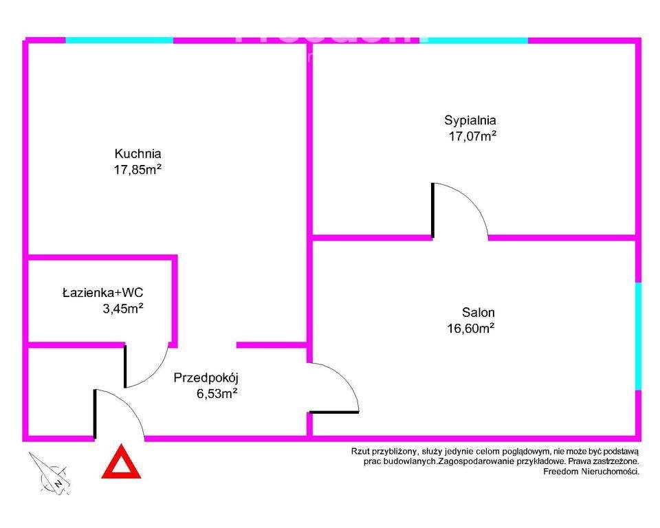 Wynajmę mieszkanie dwupokojowe Kowalewo Pomorskie , ulica Szkolna, 65