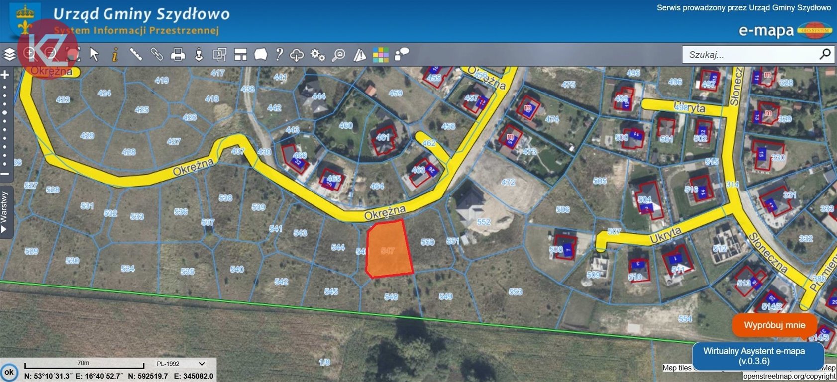 Działka budowlana 754 m² w Zawadzie – media, infrastruktura Zawada  754m2 Foto 1