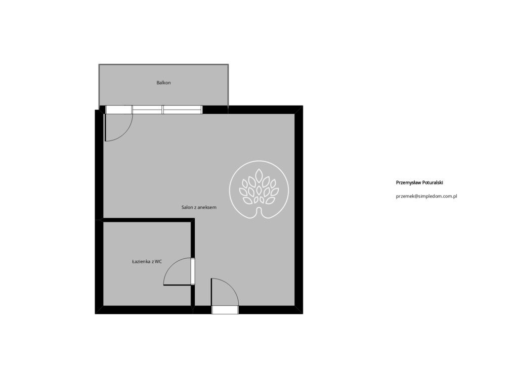 Nowoczesna kawalerka 30 m² z balkonem w inwestycji Nowy Port Bydgoszcz  30m2 Foto 1