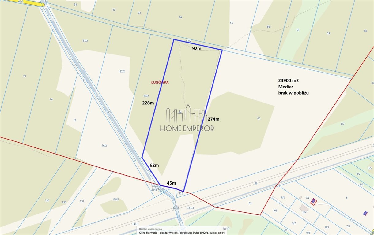 Na sprzedaż działka 23 900 m² w Ługówce z potencjałem Ługówka  23 900m2 Foto 1