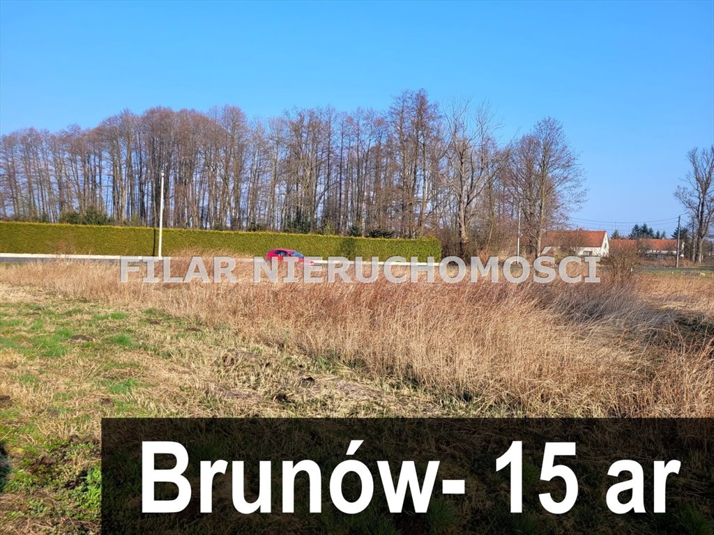 Działka 15 ar z mediami, asfalt, lasy, cena 79 tys. zł Brunów  1 501m2 Foto 1
