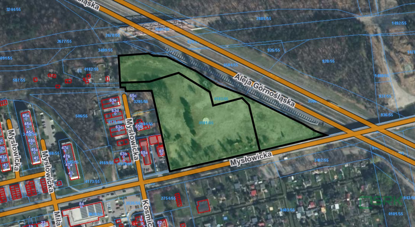 Działka 21 900 m² w Katowicach-Giszowiec - uzbrojona i ogrodzona Katowice, Giszowiec, Mysłowicka  21 900m2 Foto 1
