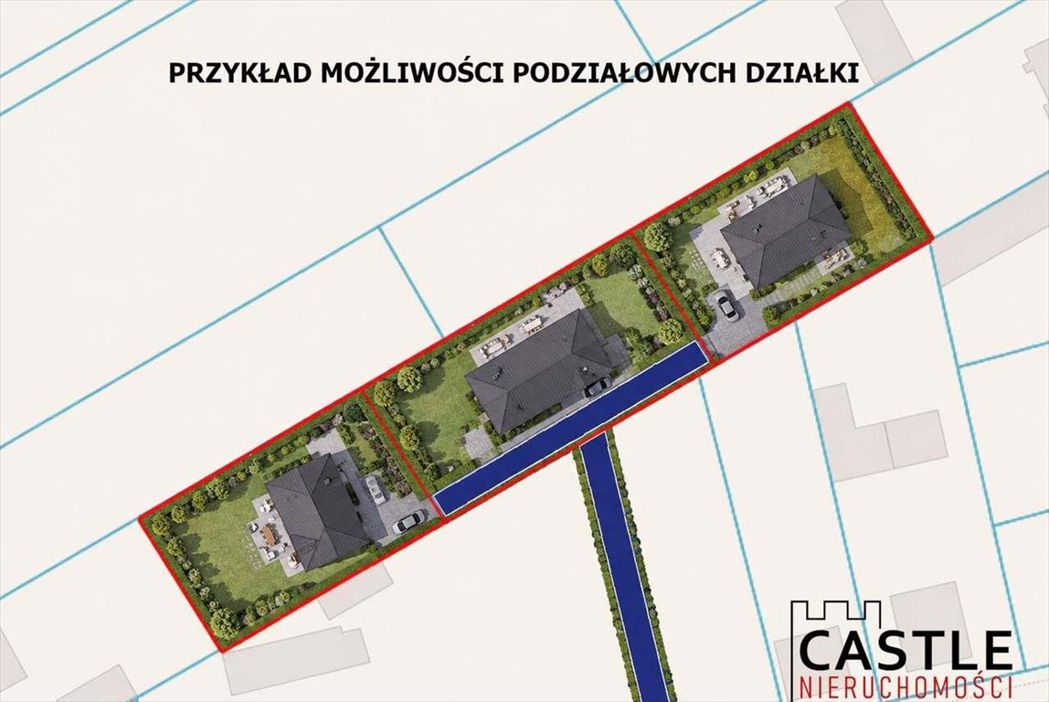 Działka inwestycyjna 2601 m² w Bninie, podział na 3 polecam!: Kórnik Bnin