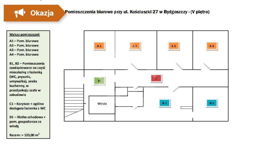 Lokal użytkowy na wynajem Bydgoszcz, Śródmieście  133m2 Foto 8