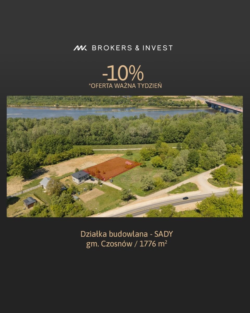 Działka budowlana na sprzedaż Sady  1 778m2 Foto 1
