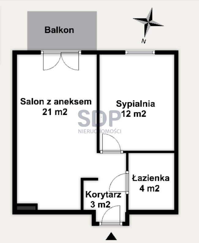 Mieszkanie dwupokojowe na sprzedaż Wrocław, Psie Pole, Lipa Piotrowska, Kominiarska  42m2 Foto 2