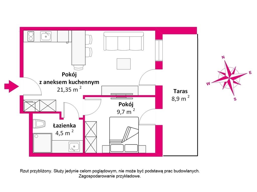 Mieszkanie dwupokojowe na sprzedaż Świnoujście, Uzdrowiskowa  38m2 Foto 15