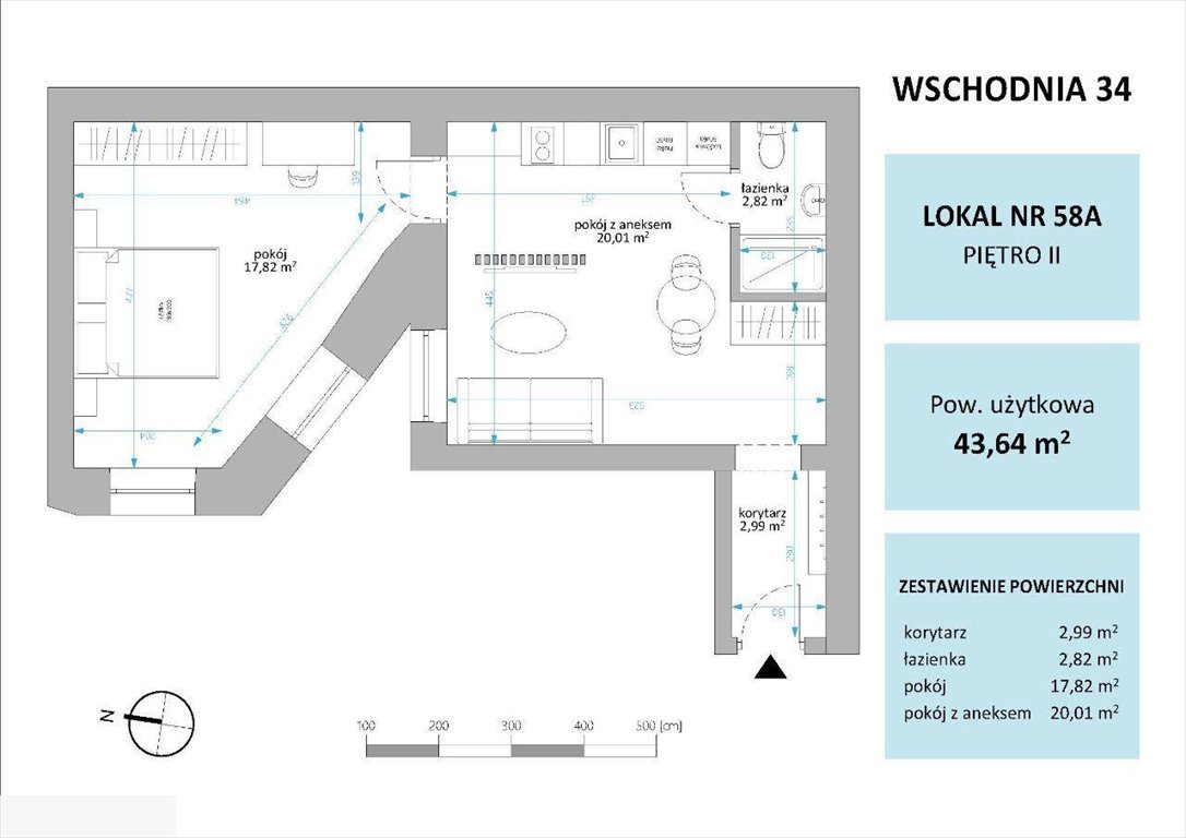 Mieszkanie dwupokojowe na sprzedaż Łódź, Śródmieście, Wschodnia 34  44m2 Foto 7