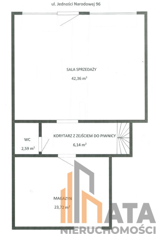 Lokal użytkowy na wynajem Wrocław, Jedności Narodowej  92m2 Foto 2