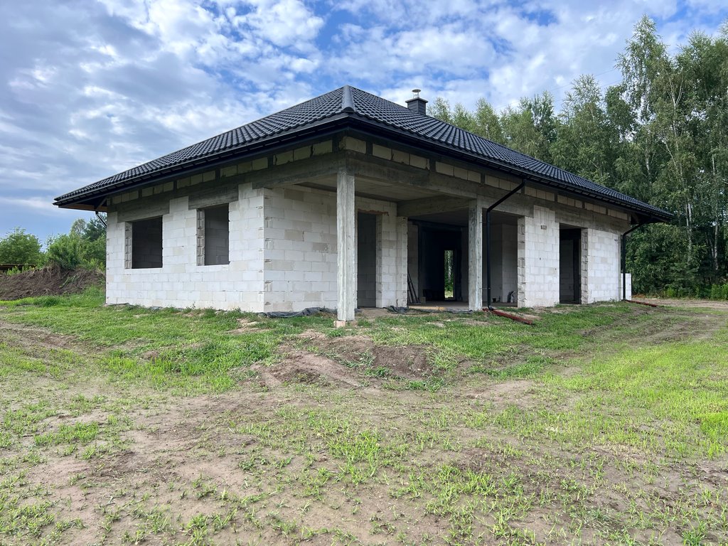 Dom w stanie surowym z garażem, 143,5 m², spokojna okolica Budy Głogowskie  144m2 Foto 1