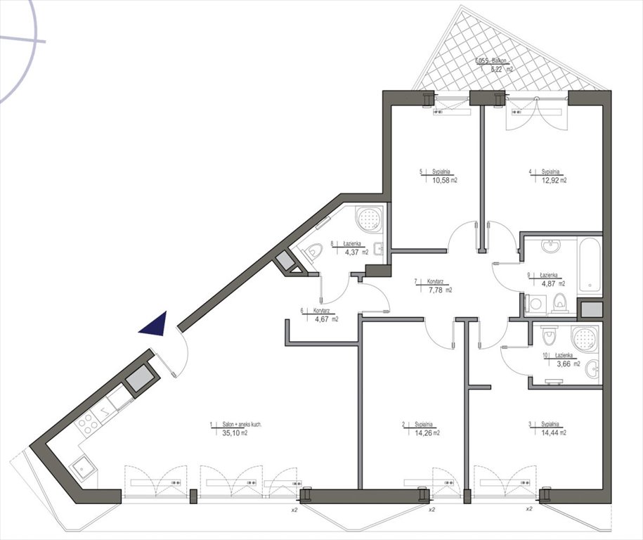 Nowoczesne 5-pokojowe mieszkanie w Port Praski z widokiem Warszawa, Praga, Józefa Sierakowskiego  113m2 Foto 1