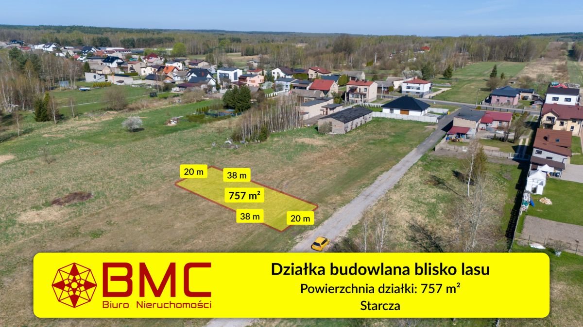 Działka budowlana na sprzedaż Starcza, Szkolna  757m2 Foto 1