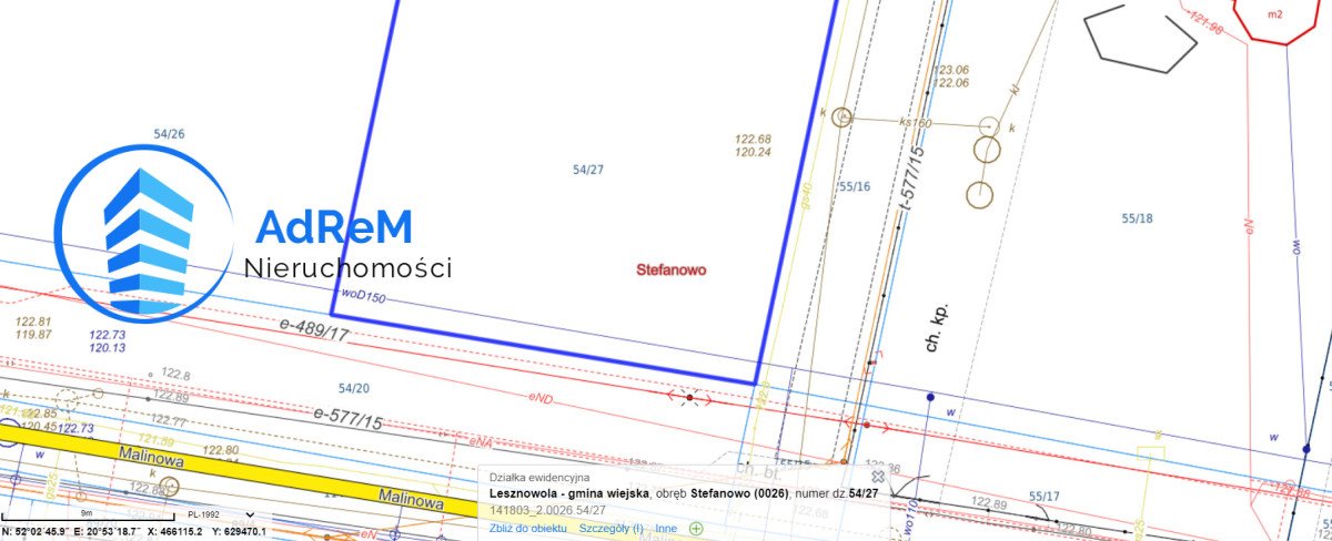 Działka budowlana na sprzedaż Stefanowo  1 000m2 Foto 2