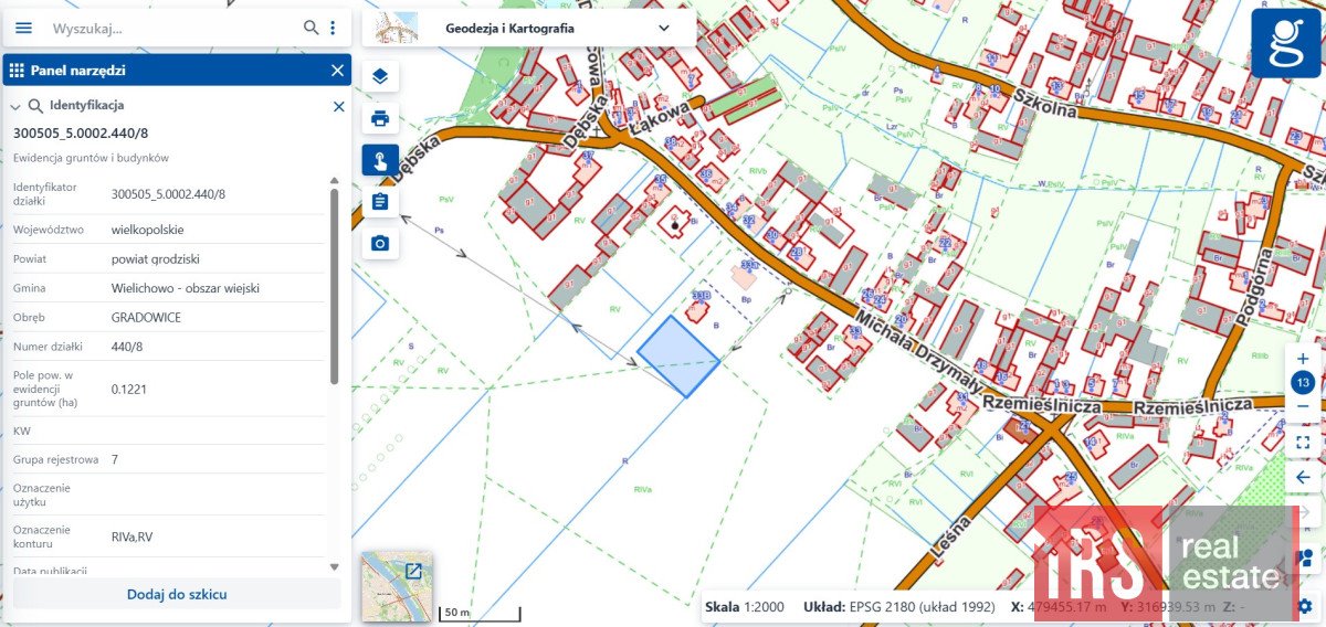 Działka budowlana na sprzedaż Gradowice  1 220m2 Foto 1