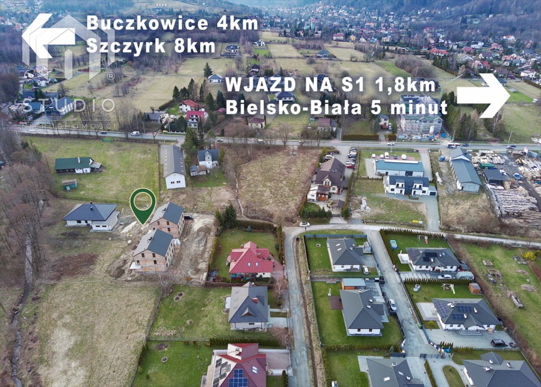 Mieszkanie czteropokojowe  na sprzedaż Wilkowice, Granica Bielska-Białej z Wilkowicami  93m2 Foto 12