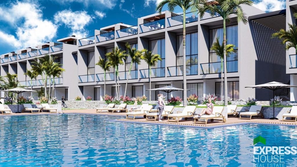 Luksusowe 1+1 z ogrodem i tarasem, widok na basen Cypr, Agios Amvrosios  62m2 Foto 1