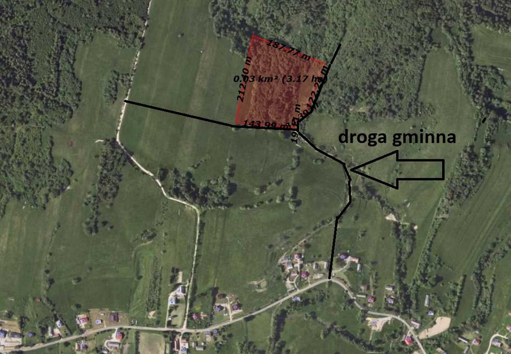 Na sprzedaż działka 3,2ha z dojazdem gminnym w Czarna Dolna Czarna Dolna  32 097m2 Foto 1