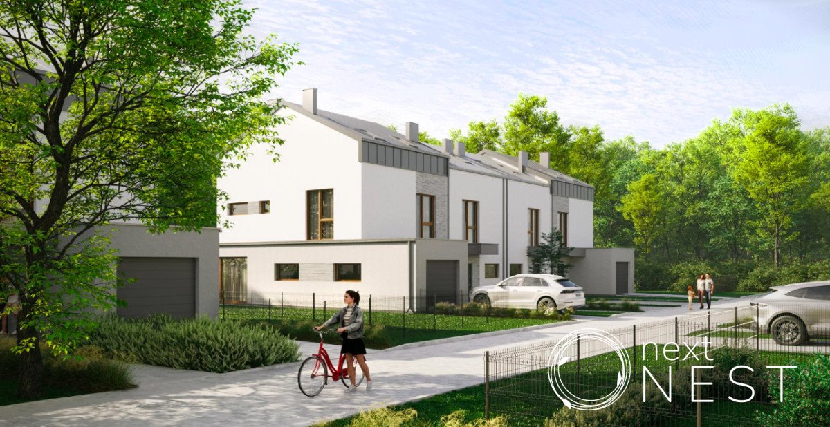 Dom bliźniak z dużym ogrodem i garażem, wysoki standard Baszkówka  129m2 Foto 1