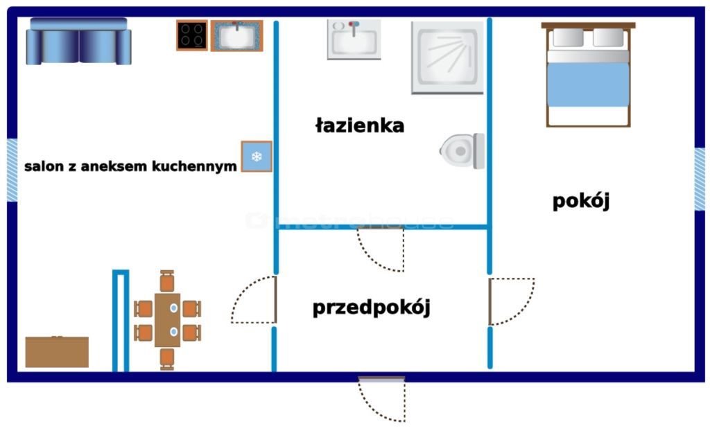 Mieszkanie dwupokojowe na sprzedaż Piechowice  41m2 Foto 8