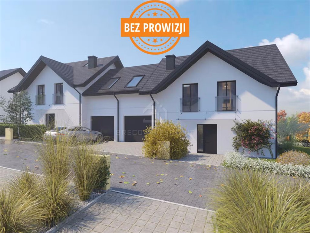 Nowoczesny dom bliźniak z garażem i ogródkiem 155 m2 Giebułtów, Graniczna  155m2 Foto 1