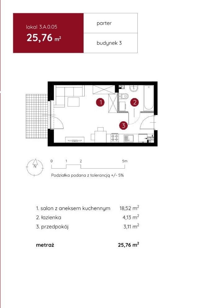 Kawalerka na sprzedaż Toruń, Wrzosy os. Jar, Jana Heweliusza  26m2 Foto 5