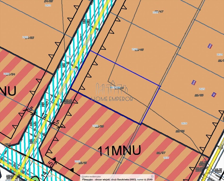 Działka budowlana na sprzedaż Baszkówka, Słoneczna  1 146m2 Foto 1