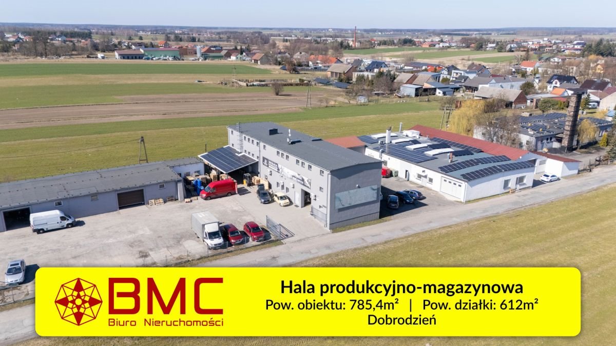 Hala produkcyjno-magazynowa z nowoczesnym wyposażeniem (3 kondygnacje) Dobrodzień, Spółdzielcza  785m2 Foto 1