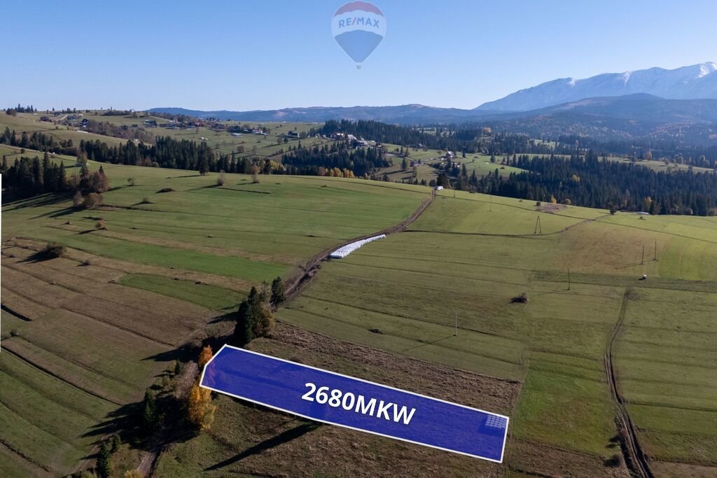 Działka z widokiem na Tatry w Rzepiskach, 2608 m2 Rzepiska, Potok Bryjów  2 608m2 Foto 1