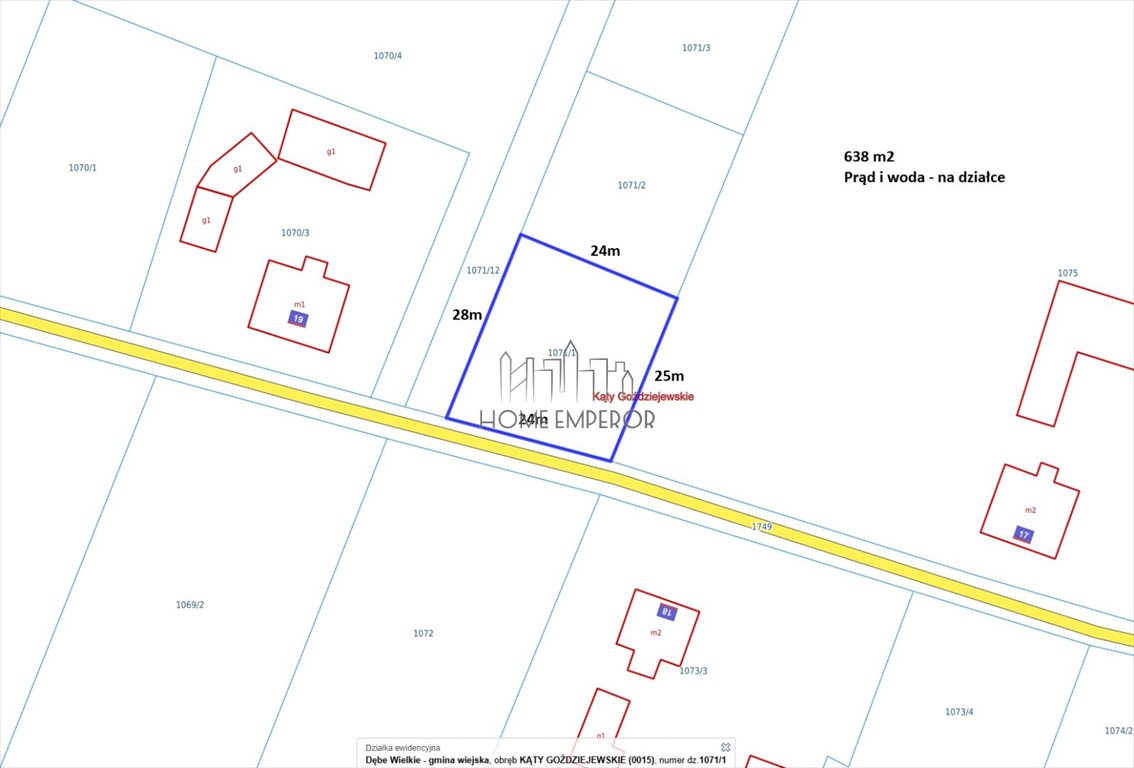 Do sprzedania działka 638 m² z mediami w Kątach Goździejewskich Kąty Goździejewskie Drugie  638m2 Foto 1