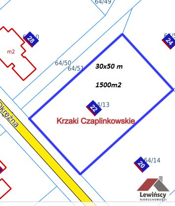 Działka inna na sprzedaż Krzaki Czaplinkowskie, Okrężna  1 500m2 Foto 7