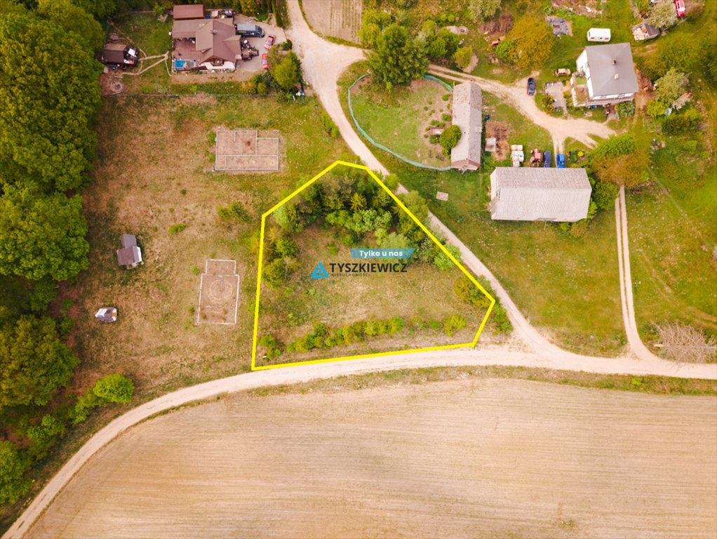 Działka 1357 m² pod letniskową zabudowę przy lesie, Kaszuby Gowidlino  1 357m2 Foto 1