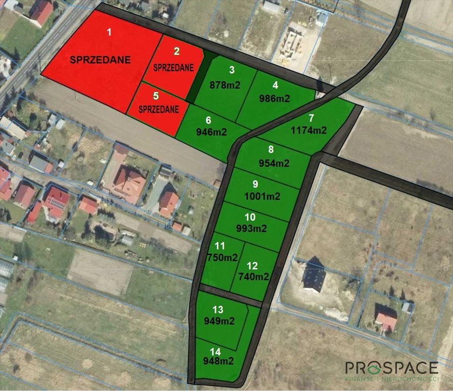 Działka budowlana na sprzedaż Kożuchów  740m2 Foto 1