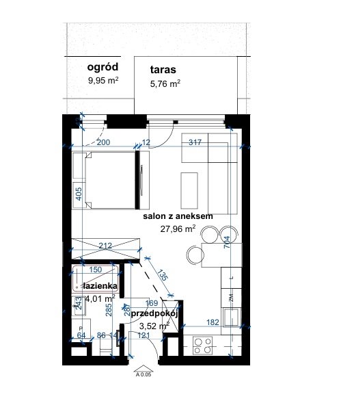 Nowoczesne 35,49 m² z tarasem – idealne pod inwestycję Mysłowice, Śródmieście, Kwiatowa  35m2 Foto 1