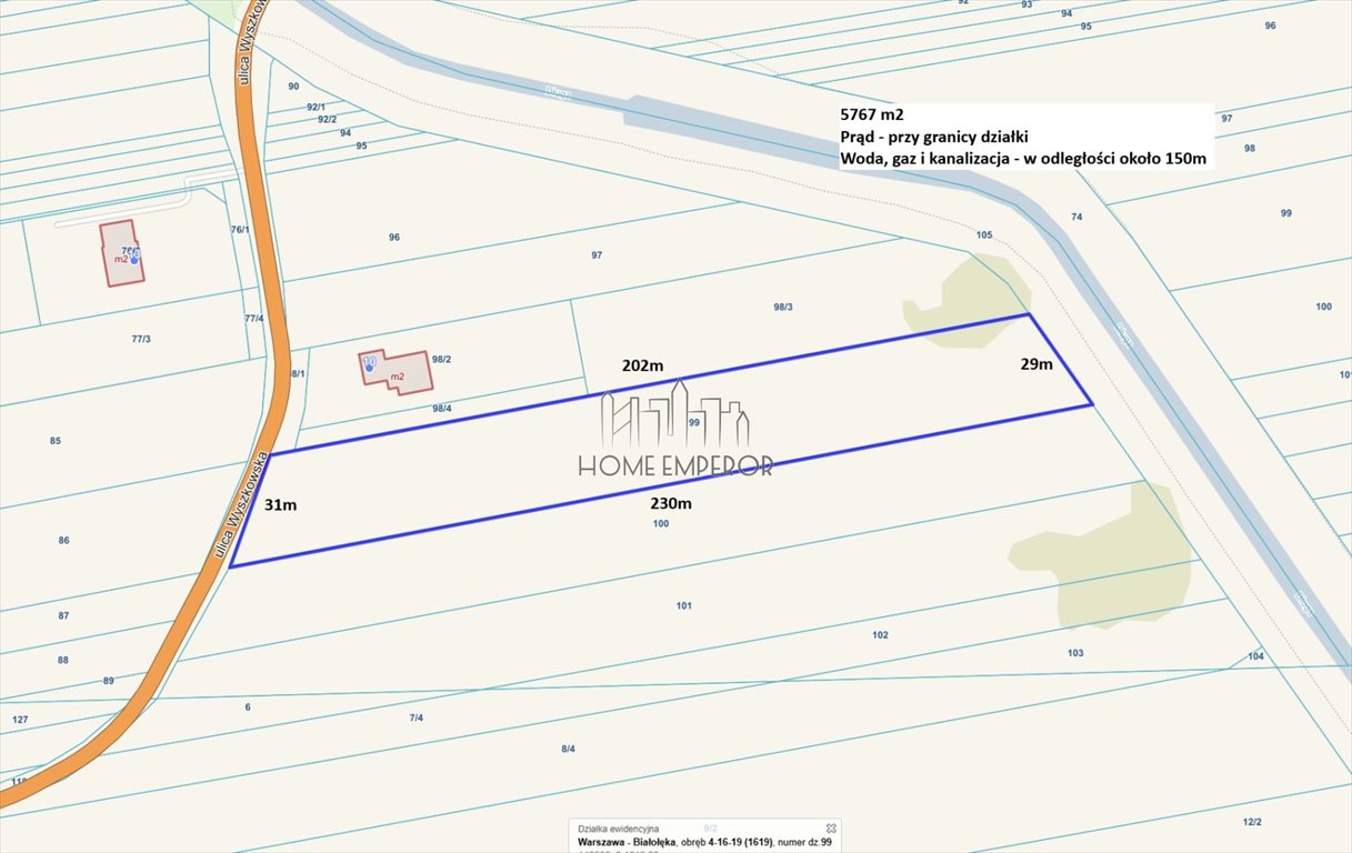 Do sprzedania działka 5767 m² z warunkami zabudowy w Warszawie Warszawa, Białołęka, Wyszkowska  5 767m2 Foto 1