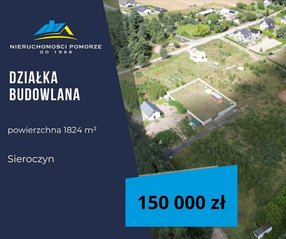 Działka budowlana na sprzedaż Sieroczyn  1 824m2 Foto 1