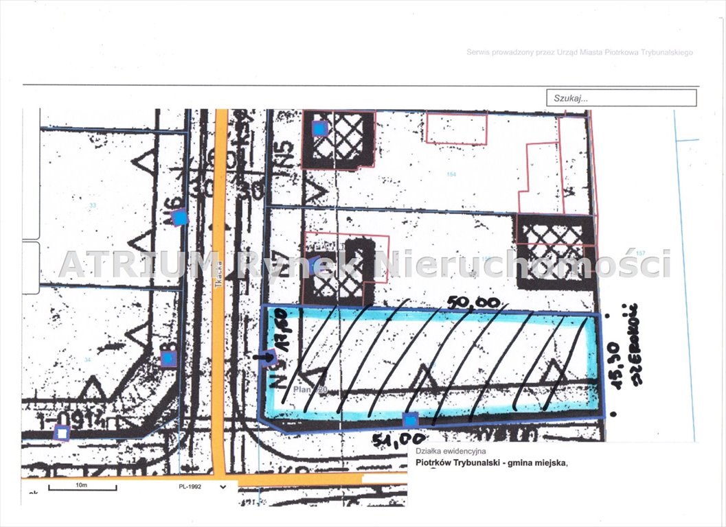 Działka budowlana na sprzedaż Piotrków Trybunalski  903m2 Foto 1