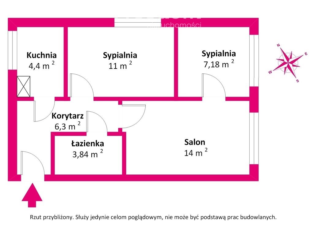 Mieszkanie trzypokojowe na sprzedaż Lublin, księdza Jerzego Popiełuszki  47m2 Foto 5