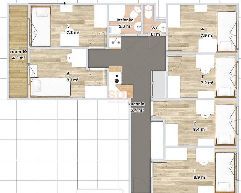 Inwestycyjne 6 pokoi po remoncie z windą w centrum Wrocławia Wrocław, Śródmieście, Śródmieście, Jedności Narodowej  69m2 Foto 1