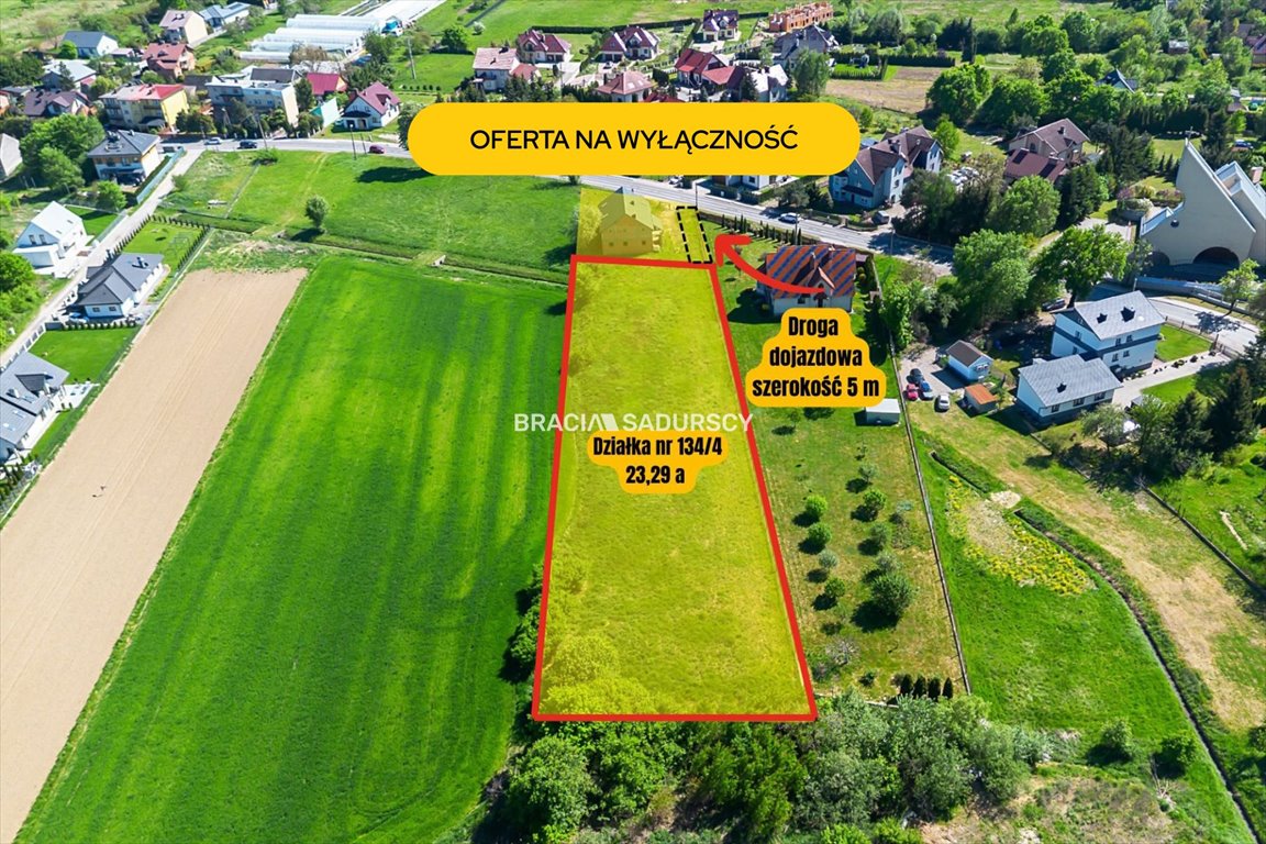 Działka 23 ar pod zabudowę mieszkaniową i usługową polecam: Kraków Podgórze, Rybitwy: Rączna