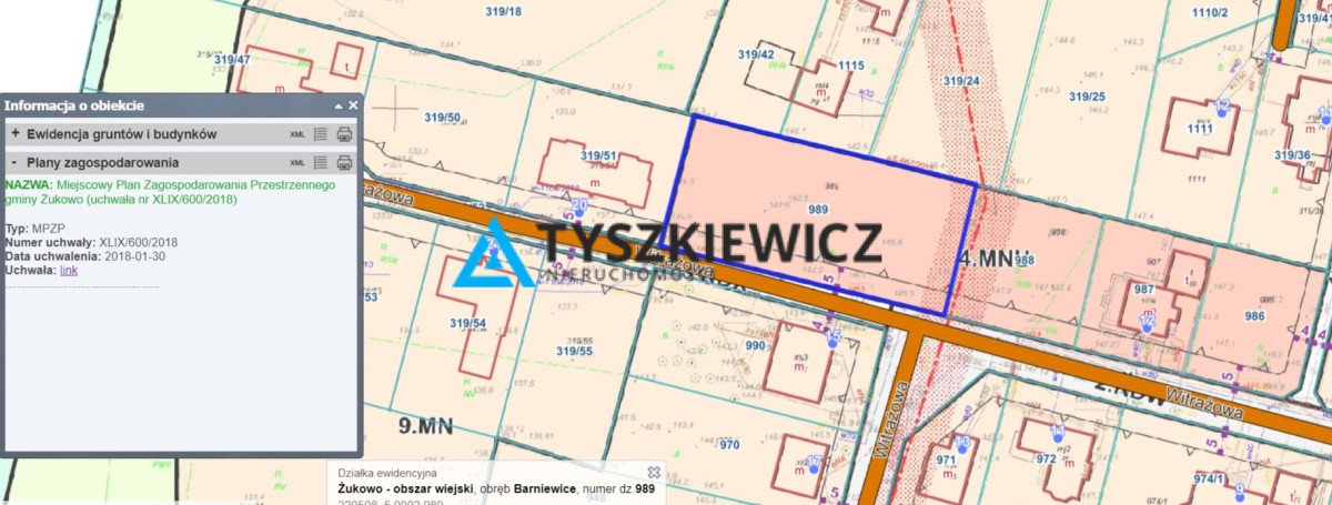 Działka budowlana na sprzedaż Gdańsk, Osowa, Witrażowa  1 822m2 Foto 1