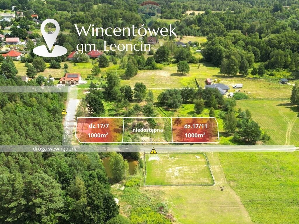Działka budowlana na sprzedaż Wincentówek  1 000m2 Foto 1