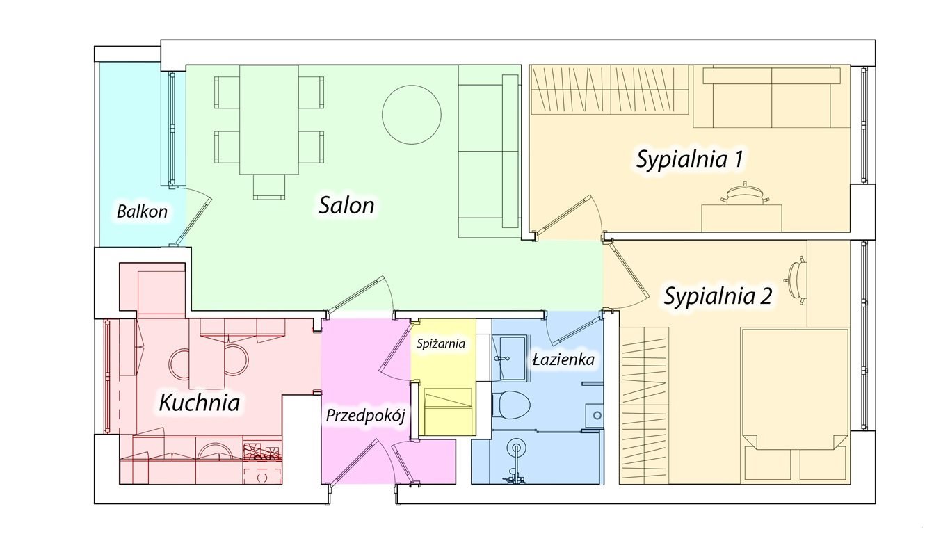 Mieszkanie trzypokojowe na wynajem Bielsko-Biała, Piastowskie  46m2 Foto 7