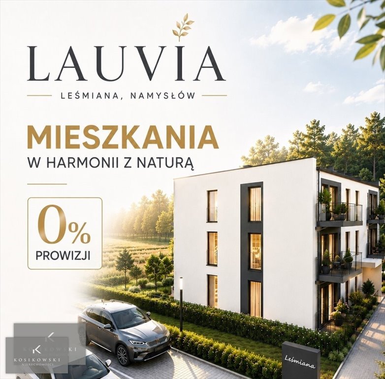 Do sprzedania nowoczesne 46 m² mieszkanie z komórką i parkingiem Namysłów, Bolesława Leśmiana  46m2 Foto 1