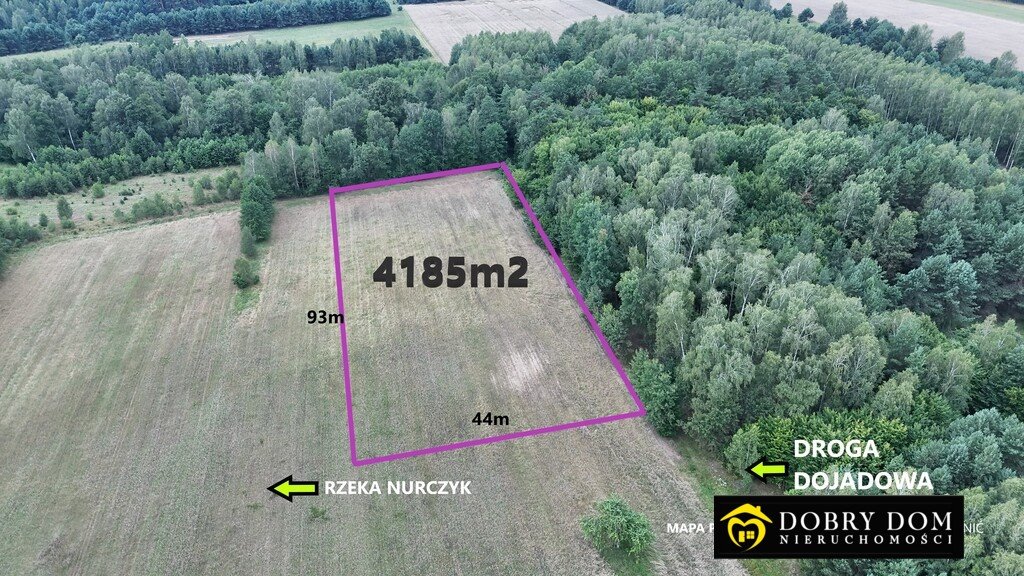 Działka 4185 m² z WZ, las, rzeka, prywatność (Pokaniewo-Kolonia) Pokaniewo-Kolonia  4 185m2 Foto 1