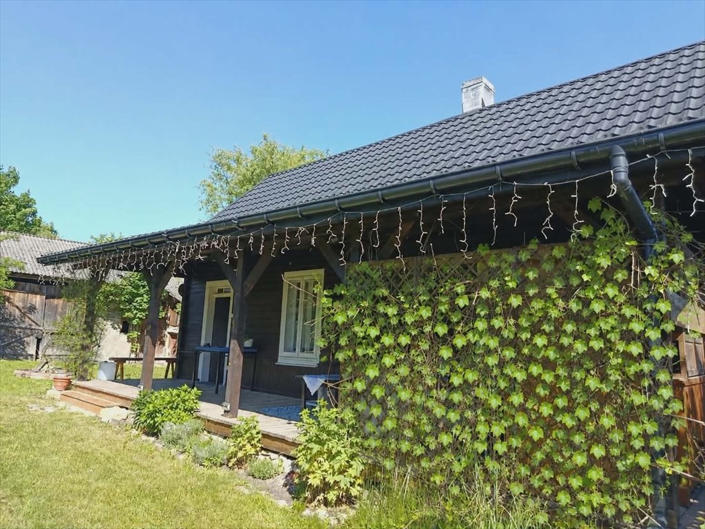 Urokliwy dom z tarasem, drewno, retro klimat, 48 m² Głęboka Droga, 106  48m2 Foto 1