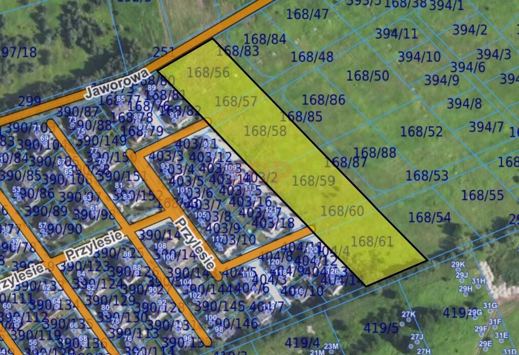 Działka budowlana 8 763 m² w Domaszczynie z MPZP Domaszczyn, Przylesie  8 763m2 Foto 1