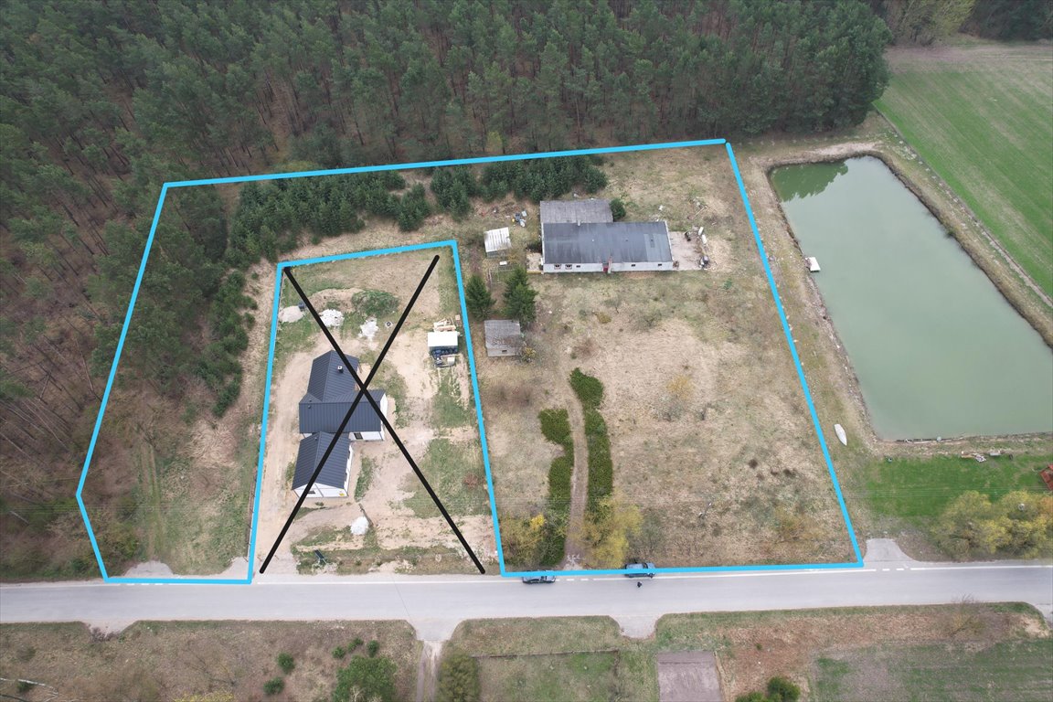 Obiekt magazynowy 363 m² z wiatą - 0,75 ha w Łaziskach Łaziska  363m2 Foto 1